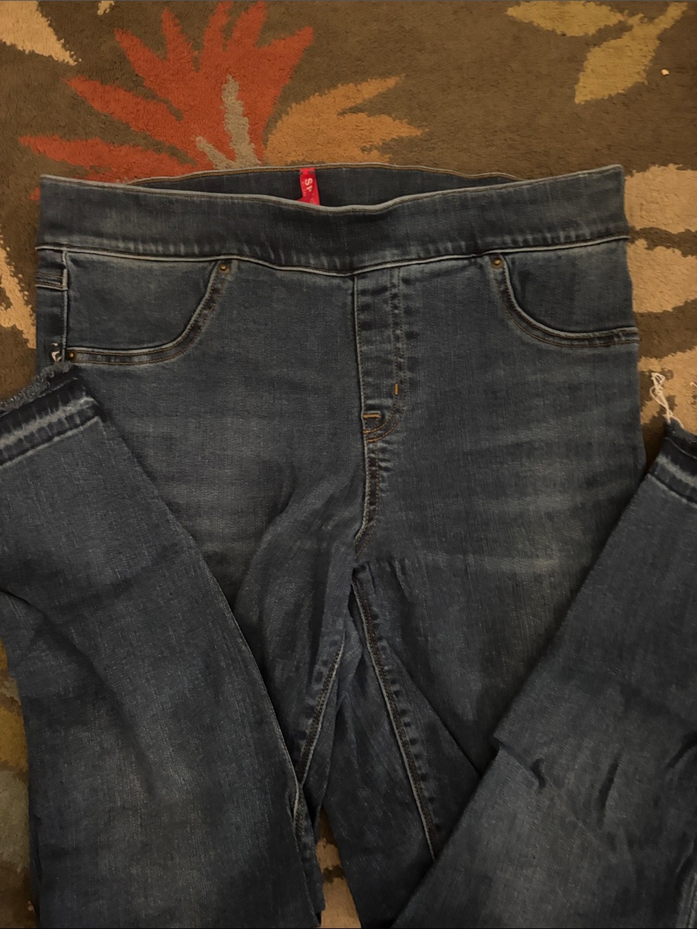 SPANX Women's Skinny Jeans in Dark Blue
